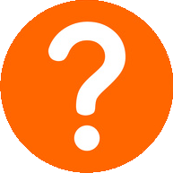 Fragezeichen Orange