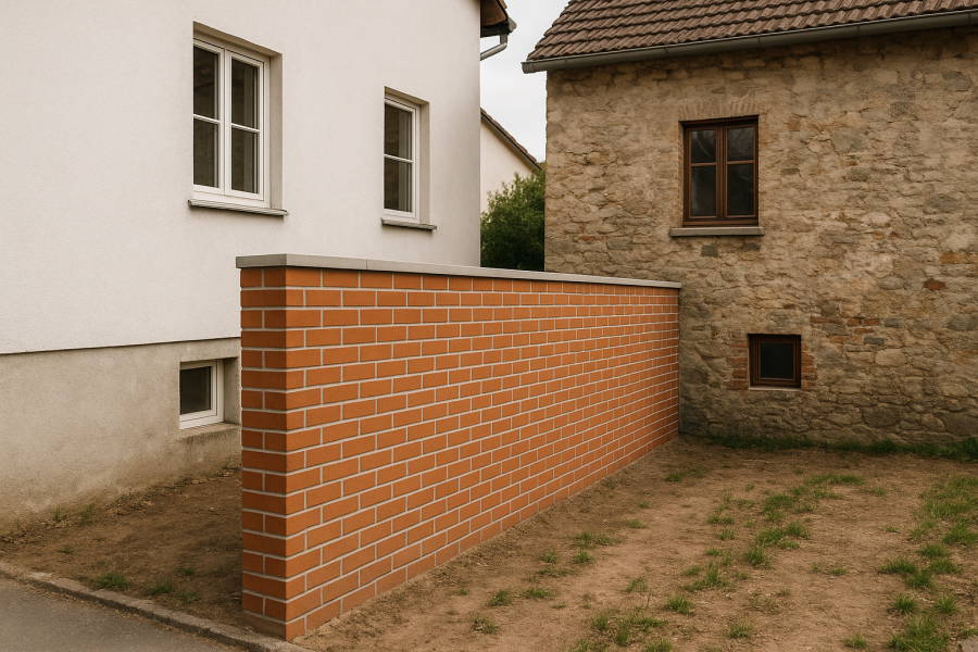 Grenzbebauung bei Altbestand