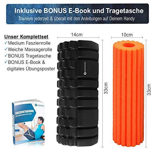 Premium 2 in 1 Faszienrolle von Sportastisch