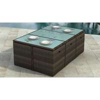 Gartenm&ouml;bel Bali Tisch mit 6 St&uuml;hlen und 4 Hocker von Jet-Line