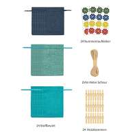 24 Adventskalender zum Befüllen groß Stoffbeutel