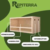 REPITERRA Terrarium f&uuml;r Reptilien & Amphibien, Holzterrarium