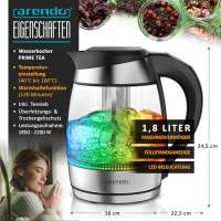 Arendo Glas Wasserkocher
