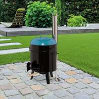 Relaxdays Gulaschkanone schwarz/blau