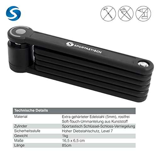 Fahrradschloss „Fold & Hold“ von Sportastisch