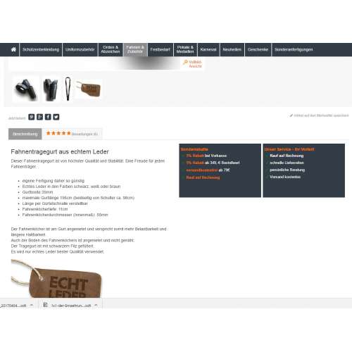 Deitert Fahnengurt Produktseite 2