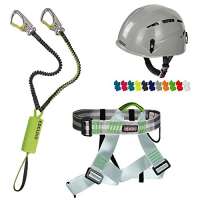 Alpidex Kletterhelm ARGALI + Alpidex Klettergurt TAIPAN green pep
