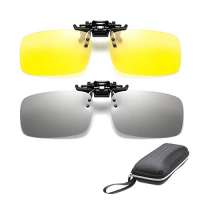 zyzh Flip Up Polarisierende Tagsicht- und Nachtsichtbrille