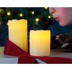 2er-Set LED-Echtwachskerzen von Pearl