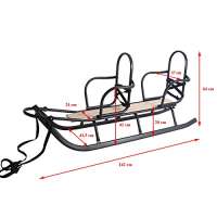 Schlitten DUO mit Rückenlehne