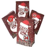 Adventino Adventskalender Adventskalender Papiertüten "Ho Ho Ho"