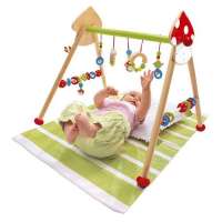 SOLINI Spieltrapez Fliegenpilz aus Holz Aktiv-Center Spielbogen