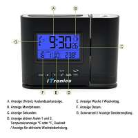 iTronics „IR305BB“-Projektionswecker