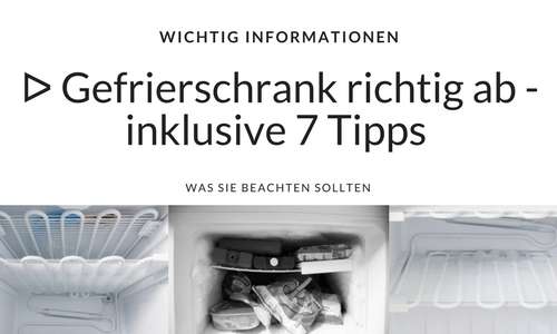 Gefrierschrank richtig abtauen