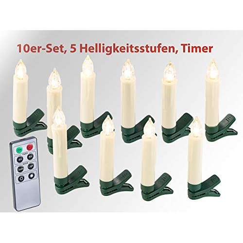 Lunartec LED Weihnachtsbaumkerzen