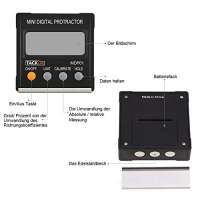 Tacklife MDP01 Klassischer Digitaler Winkelmesser Neigungsmesser 