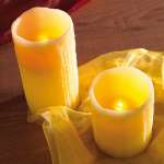 2er-Set LED-Echtwachskerzen von Pearl