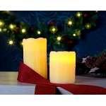 2er-Set LED-Echtwachskerzen von Pearl