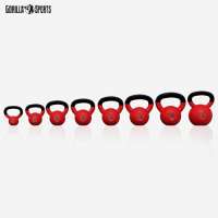 Gorilla Sports Red Rubber Kettlebell