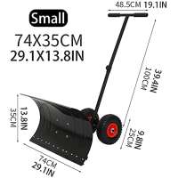 QWKLBAP Schneeschieber mit Rädern