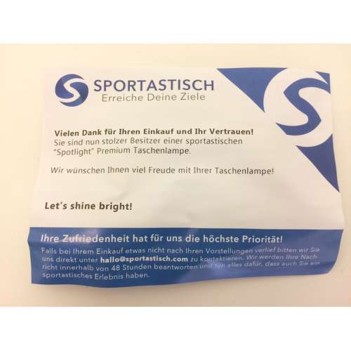 Taschenlampe Flashlight von Sportastisch 18