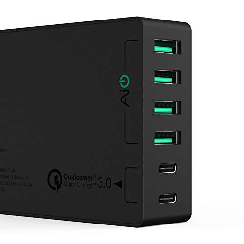 AUKEY Quick Charge 3-0 6 Port Type C USB Ladegerät