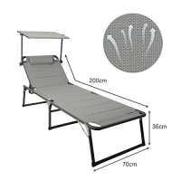 Ambientehome Aluminium Gartenliege