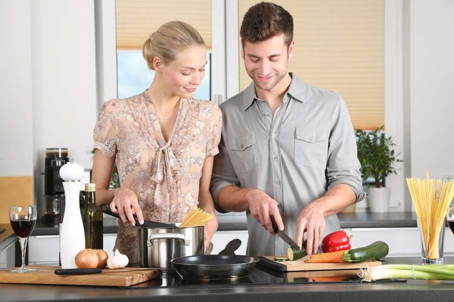 Smartphone beim Kochen