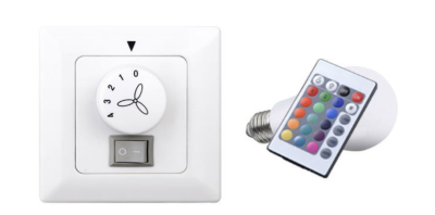 Anschaltmöglichkeiten eines Deckenventilators