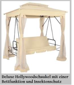 Hollywoodschaukel Test ⇒ Das ist beim Kauf zu beachten Hollywoodschaukel mit bettfunktion und insektenschutz
Hollywoodschaukel mit bettfunktion und insektenschutz
Hollywoodschaukel Test ⇒ Das ist beim Kauf zu beachten