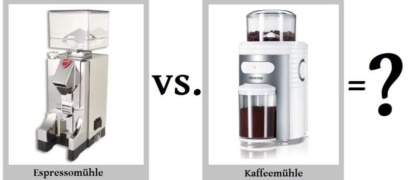 Espressomühle vs. Kaffeemühle