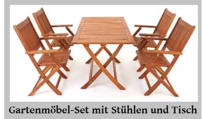 Gartenmöbel-Set mit Stühlen und Tisch