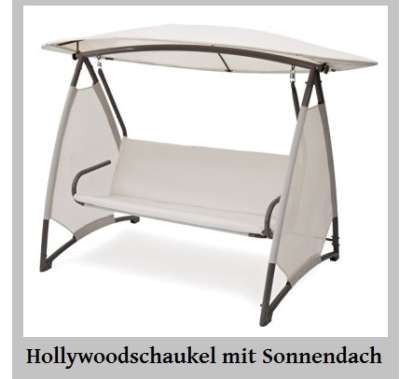 Hollywoodschaukel mit Sonnendach
