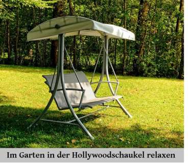 Im Garten in der Hollywoodschukel relaxen