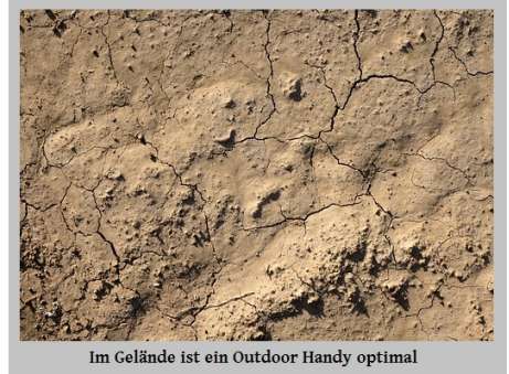 Im Gelände ist ein Outdoor Handy optimal