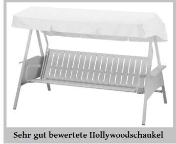 Sehr gut bewertete Hollywoodschaukel