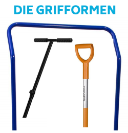 Schneeschieber Griffformen