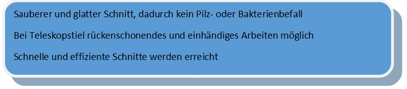 Vorteile der Astsäge Übersicht