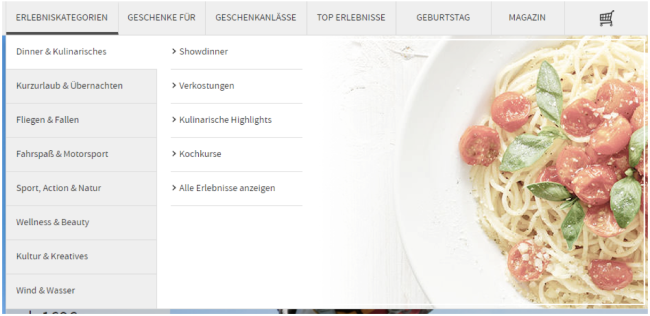 Suche nach Erlebnisgeschenken