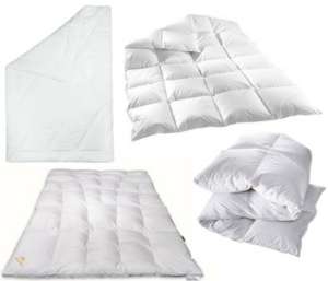 Verschiedene Daunendecken